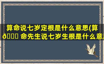 算命说七岁定根是什么意思(算 🐅 命先生说七岁生根是什么意思)